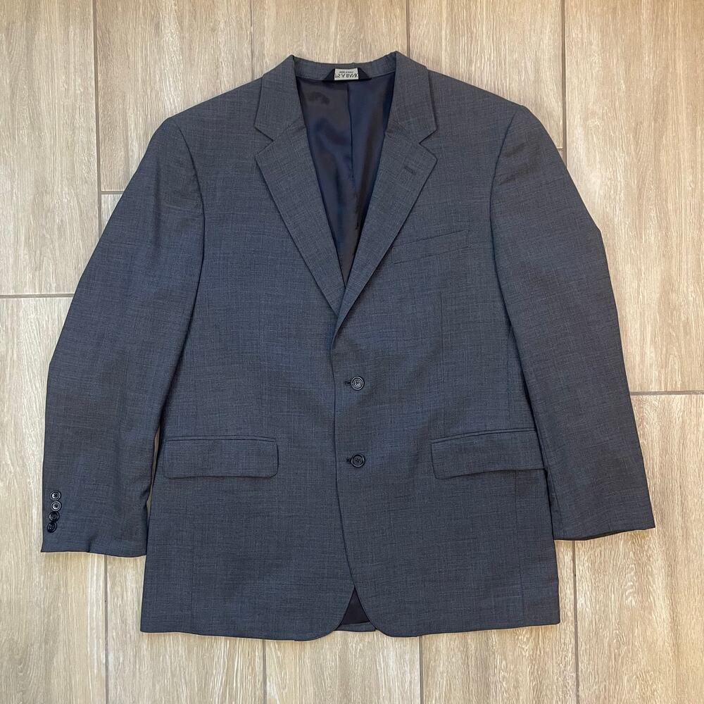 Jos. A. Bank 44R Gray Wool Sport Coat Blazer Men's Two Button Business Classic